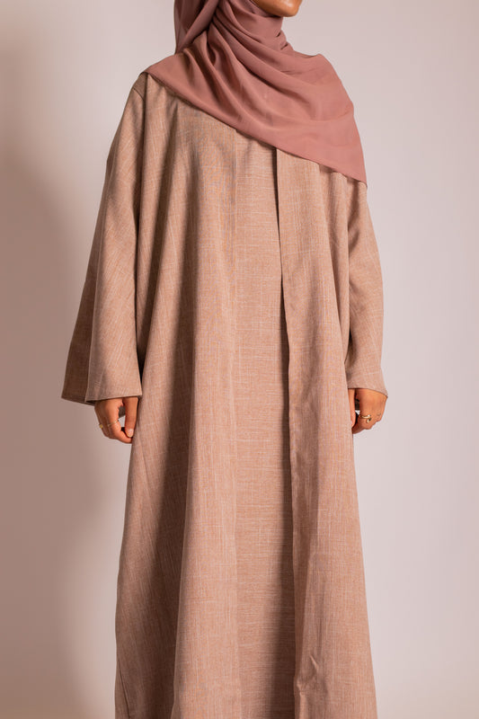 Linen Abaya Set - Petal